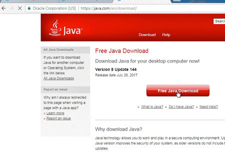 install Java screenshot